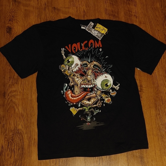 VOLCOM skateboard shirt NEW perfect men's medium or youth XL skate graphic tee - Picture 1 of 6